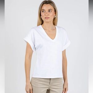 Nation Los Angeles Stevie Cuff V-Neck T-Shirt